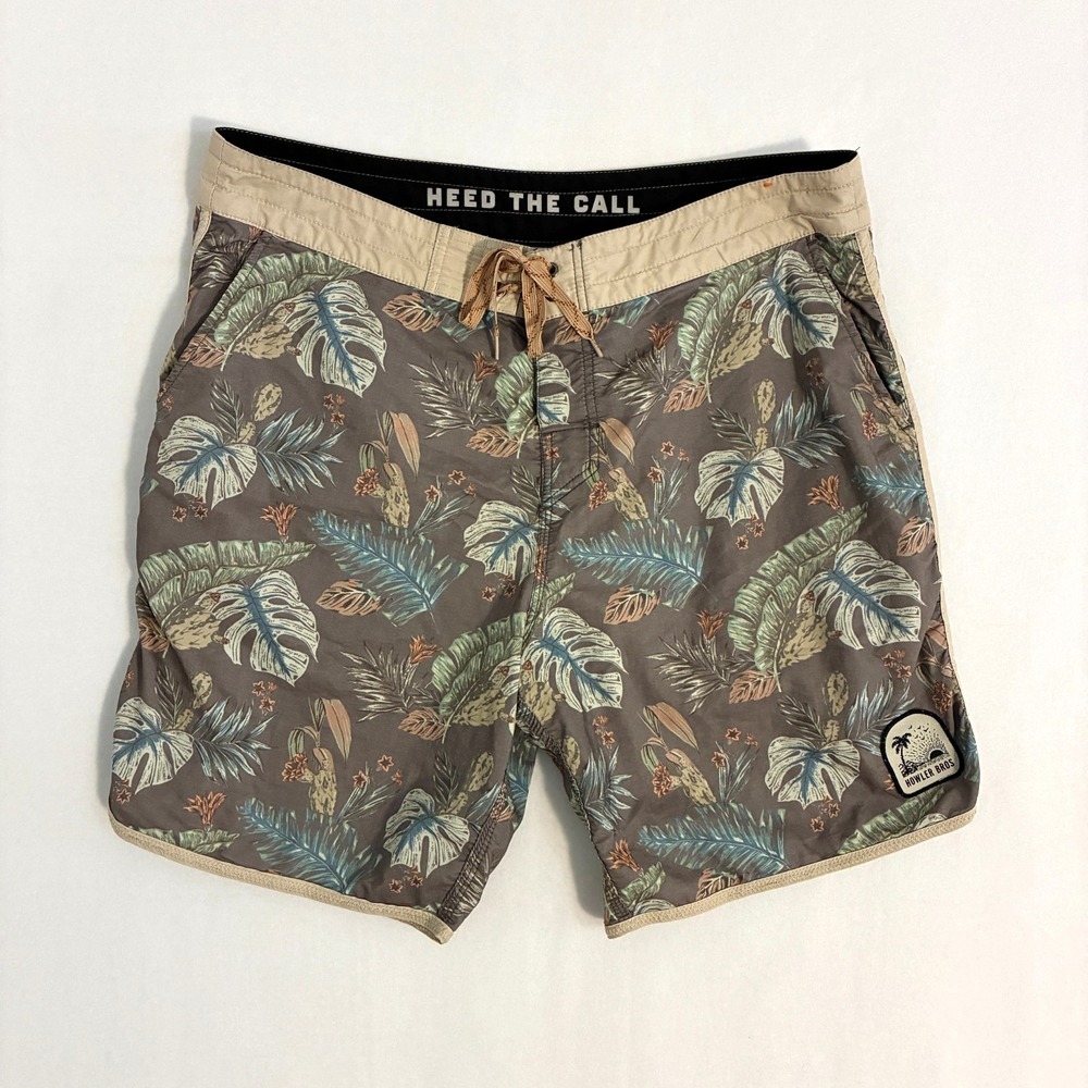 Howler Bros Bruja Board Shorts Mens Size 36 Floral Swim Trunks Resort Travel